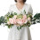 Realistic Rose Flower Arrangement Artificial Plastic-White 5