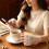 Lace Trimmed Sleeve Covers Soft Stretchty Embroidered-White 5