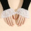 Lace Trimmed Sleeve Covers Soft Stretchty Embroidered-White 6