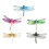 6Lots Realistic Flying Dragonflies Decorations Insect-Red 2