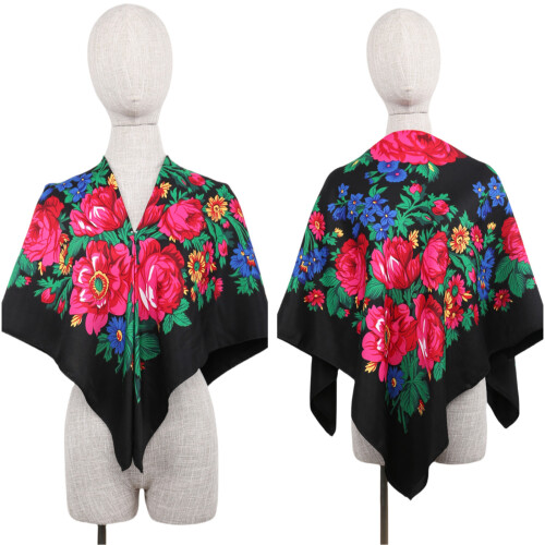 Polyester Shawl With Decorative Fringe Multipurpose Scarf-Green 2