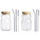 Thick Walled 300ml Glass Coffee Mug With Striped-Flat light 2