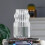 Thick Walled 300ml Glass Coffee Mug With Striped-Flat light 5