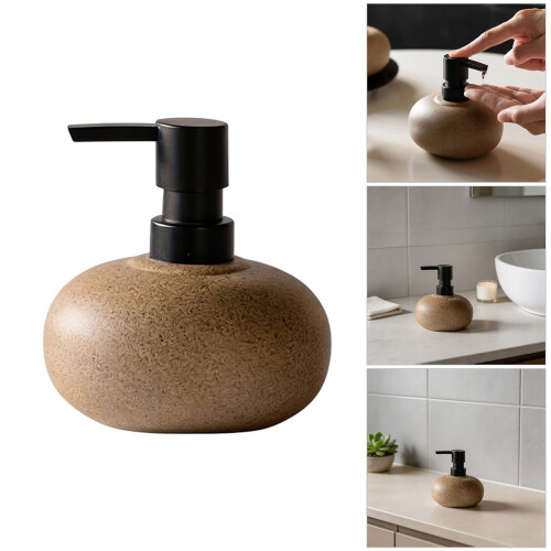 Soap Dispenser Empty Stoneware Pump Press Cosmetic Bottle-onexi 2