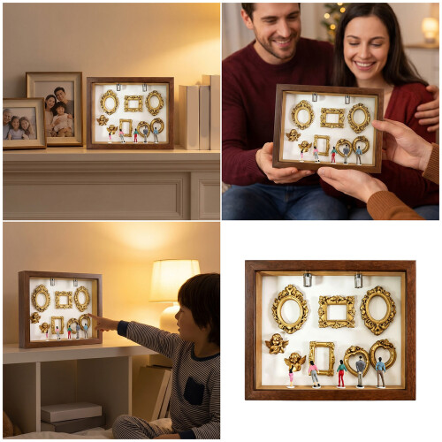 DIY Mini Museums Silhouettes Box Shadows Box Frame-Black 2
