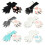 2Pcs Adorable Five Finger Gloves Ideal For Anime-black white 2