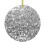 Christmas ceramic hanging ornament silver gray white 1