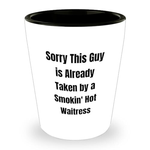 Smokin' Hot Waitress Shotglas, 44 ml, Keramik