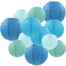 Paper Lanterns Round Hanging Decorations 12 pcs 6 8 10 12