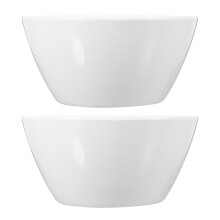Ciotola da zuppa in ceramica bianca, 2 pezzi