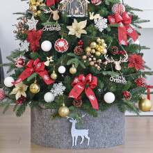Jupe de sapin de Noël rouge, 152 cm de diamètre