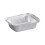 Bandeja rectangular de aluminio VEZEE para papel de aluminio, 1 libra, 100 unidades. 1