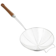 Écureuil de cuisine en acier inoxydable avec poignée en bois