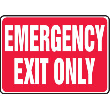 Accuform Aluminum Emergency Exit Only Sign 16 x 12 in