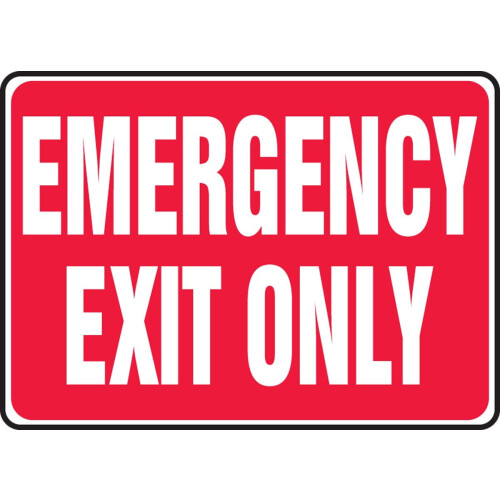 Accuform Aluminum Emergency Exit Only Sign 16 x 12 in