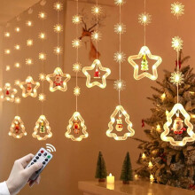 YUNOVA Vianočné reťazové svetielka 120 LED 9,8 m teplá biela