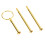 NIKOU cake stand golden round3-tier 3