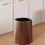 Retro wood grain garbage bin flip style brown 5