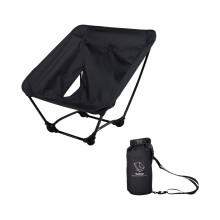 Leichter Moon Chair, klappbarer Campingstuhl,-Schwarz A