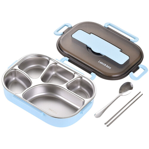 Stainless Steel Bento Box 5-Compartment 1300ml 1