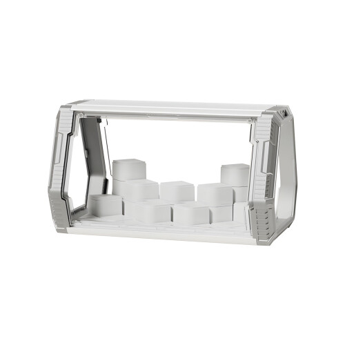 Klare Sammlervitrinen mit-Silber