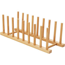 Escurridor de platos de bambú para secar y almacenar en la cocina, 1 unidad