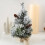 20 inch pre-lit flocked tabletop Christmas tree with burlap 2