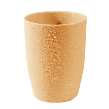 Mug de voyage réutilisable en plastique jaune 35 cl