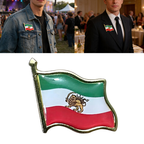 Anstecknadel mit Iran-Flagge aus robuster Eisenlegierung mit-1 2
