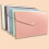 A4 Plastic Felt File Folder White 6-Compartment Button 7