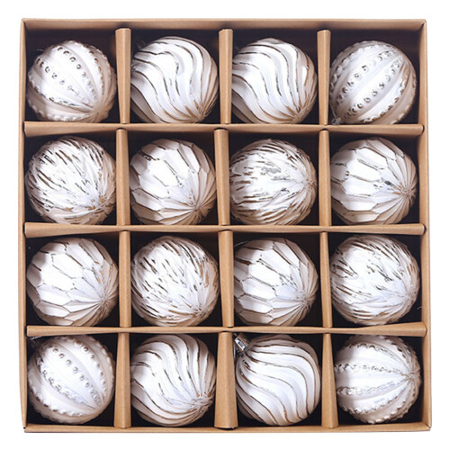 Cailmei Christmas Ornament Ball Silver Decorative 1 Pack 1