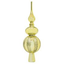 Étoile décorative pour sapin de Noël, plaquée or, en plastique (1 pièce)