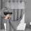 Rideau de douche à étoiles en polyester réversible 180 x 188 cm 3