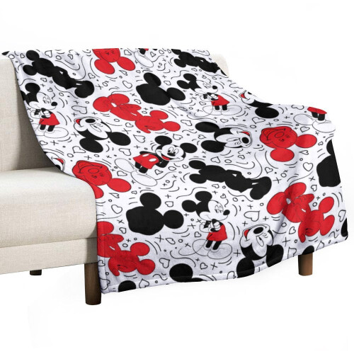 Mickey Blanket Flannel Plush Throw 70" x 80"