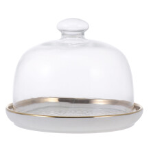 Ceramic cake pan white 9-inch round