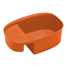 XIUH Küchenspülen-Siebkorb, 2-teilig, Orange
