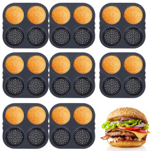 Silikónová forma na hamburgerové žemle, 4 dutiny, 8 ks