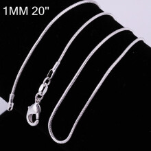 Sterling Silver Snake Chain Necklace 20 inches