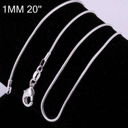Sterling Silver Snake Chain Necklace 20 inches