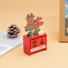 Calendrier de l'Avent en bois avec Père Noël, renne et bonhomme de neige24