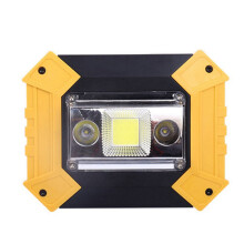 Refletor LED COB para camping, recarregável via USB (1 unidade)