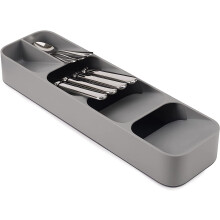 Organizador de utensilios para cajón de cocina, gris, pequeño