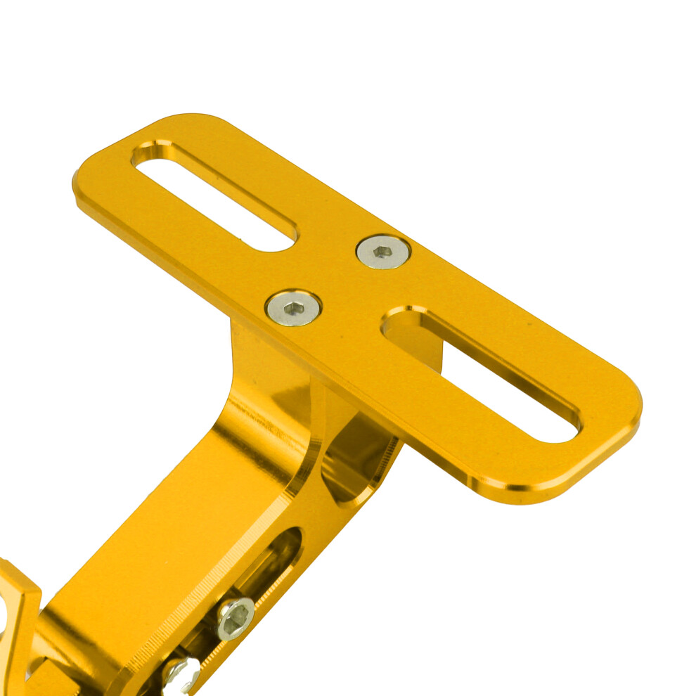 Motorcycle Licence Plate Bracket Aluminium Gold 7340572114693
