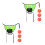 2Ensembles Cerceaux Basket Trampoline + 3 Ballons + 5