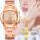 Γυναικείο casual ρολόι quartz με μπρασελέ από ανοξείδωτο ατσάλι 1