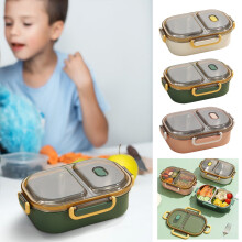 Jacenvly lunchboxset van kunststof, magnetronbestendig, 3-delig