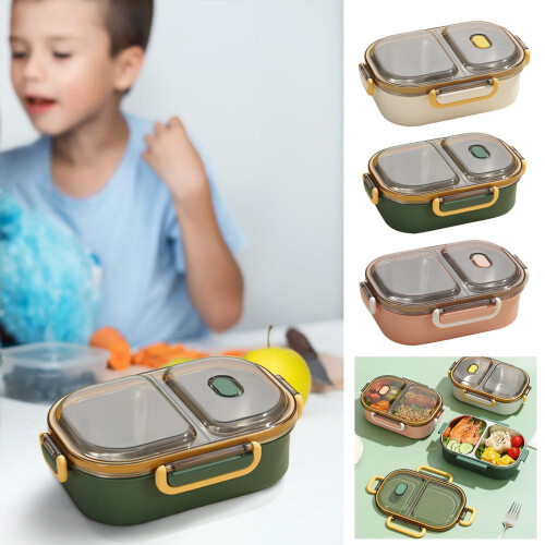Jacenvly lunchboxset van kunststof, magnetronbestendig, 3-delig