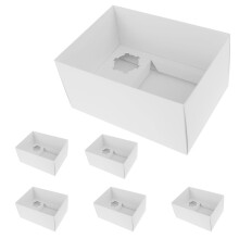 Evjurcn mini krabičky na cupcakes s průhledným PVC odklápěcím víčkem, 6 ks