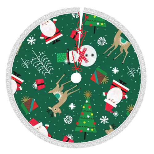 Saia para árvore de Natal rústica, decoração de inverno, 91 cm (36 polegadas)
