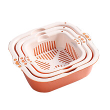 Lavabo de cuisine double couche en plastique, 6 pièces